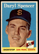 1958 Topps #68 Daryl Spencer Excellent+ 1958 Topps #68 Daryl Spencer Excellent+