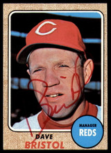 1968 Topps #148 Dave Bristol MG Signed Auto Autograph 1968 Topps #148 Dave Bristol MG Signed Auto Autograph