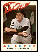 1960 Topps #222 Al Lopez MG Excellent+ ID: 196926 1960 Topps #222 Al Lopez MG Excellent+ ID: 196926