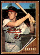 1962 Topps #165 Jackie Brandt Very Good 1962 Topps #165 Jackie Brandt Very Good