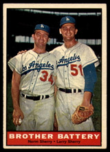 1961 Topps #521 Norm Sherry/Larry Sherry Brother Battery EX++ Excellent++ 