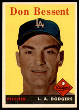 1958 Topps #401 Don Bessent Excellent+ ID: 186254 1958 Topps #401 Don Bessent Excellent+ ID: 186254