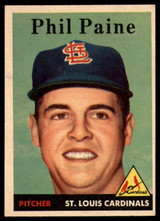 1958 Topps #442 Phil Paine Ex-Mint RC Rookie