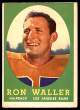 1958 Topps #72 Ron Waller Very Good 1958 Topps #72 Ron Waller Very Good