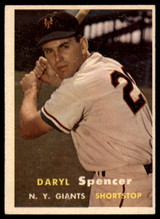 1957 Topps #49 Daryl Spencer EX++ Excellent++ ID: 102329 1957 Topps #49 Daryl Spencer EX++ Excellent++ ID: 102329