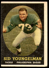 1958 Topps #24 Sid Youngelman UER Very Good ID: 246724 1958 Topps #24 Sid Youngelman UER Very Good ID: 246724