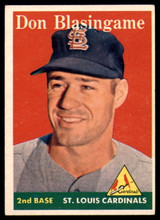 1958 Topps #199 Don Blasingame EX++ Excellent++ 