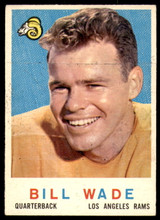 1959 Topps #110 Bill Wade Very Good ID: 246808 1959 Topps #110 Bill Wade Very Good ID: 246808