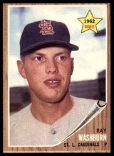 1962 Topps #19 Ray Washburn UER Near Mint RC Rookie ID: 194397 1962 Topps #19 Ray Washburn UER Near Mint RC Rookie ID: 194397
