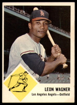 1963 Fleer #21 Leon Wagner EX++ Excellent++ Ink On Back