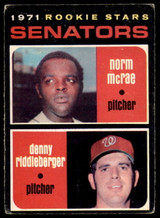 1971 O-Pee-Chee #93 Norm McRae/Denny Riddleberger Very Good RC Rookie 