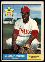 1961 Topps #502 Clarence Coleman EX++ Excellent++ RC Rookie ID: 112796