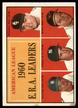 1961 Topps #46 Baumann/Bunning/Ditmar/Brown AL E.R.A. Leaders Excellent+ ID: 139679 1961 Topps #46 Baumann/Bunning/Ditmar/Brown AL E.R.A. Leaders Excellent+ ID: 139679