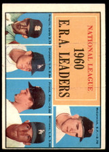 1961 Topps #45 McCormick/Broglio/Don Drysdale/Friend/Williams NL E.R.A. Leaders Excellent+ ID: 197545 1961 Topps #45 McCormick/Broglio/Don Drysdale/Friend/Williams NL E.R.A. Leaders Excellent+ ID: 197545
