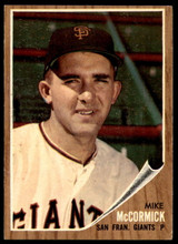 1962 Topps #107 Mike McCormick Excellent+ ID: 194795 1962 Topps #107 Mike McCormick Excellent+ ID: 194795