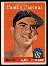 1958 Topps #219 Camilo Pascual EX Excellent 1958 Topps #219 Camilo Pascual EX Excellent