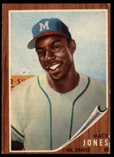 1962 Topps #186 Mack Jones Excellent RC Rookie 1962 Topps #186 Mack Jones Excellent RC Rookie