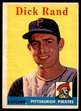 1958 Topps #218 Dick Rand EX Excellent RC Rookie ID: 103329 1958 Topps #218 Dick Rand EX Excellent RC Rookie ID: 103329