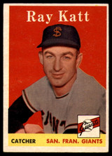 1958 Topps #284 Ray Katt EX Excellent ID: 106425 1958 Topps #284 Ray Katt EX Excellent ID: 106425
