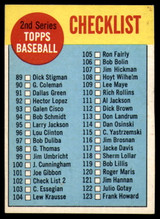 1963 Topps #102b Checklist 89-176 VG Very Good 