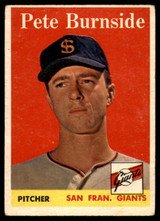 1958 Topps #211 Pete Burnside EX Excellent RC Rookie 1958 Topps #211 Pete Burnside EX Excellent RC Rookie