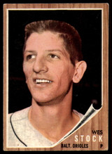 1962 Topps #442 Wes Stock Excellent+  ID: 170118