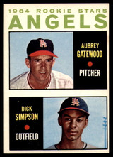 1964 Topps #127 Aubrey Gatewood/Dick Simpson Angels Rookies NM Near Mint RC Rookie