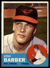 1963 Topps # 12 Steve Barber EX/NM  ID: 112942