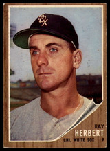 1962 Topps #8 Ray Herbert EX++ Excellent++ 1962 Topps #8 Ray Herbert EX++ Excellent++