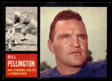 1962 Topps #9 Bill Pellington EX/NM  ID: 126273