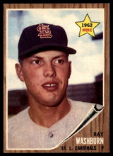 1962 Topps #19 Ray Washburn UER EX/NM RC Rookie ID: 105809 1962 Topps #19 Ray Washburn UER EX/NM RC Rookie ID: 105809