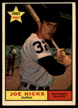 1961 Topps #386 Joe Hicks Ex-Mint  ID: 156247