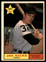 1961 Topps #386 Joe Hicks Ex-Mint  ID: 156249