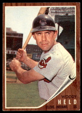 1962 Topps #215 Woodie Held Excellent+ 1962 Topps #215 Woodie Held Excellent+