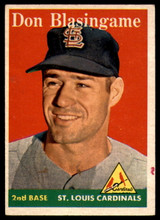 1958 Topps #199 Don Blasingame VG/EX Very Good/Excellent 