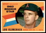 1960 Topps #137 Lou Klimchock RS Ex-Mint RC Rookie ID: 196257 1960 Topps #137 Lou Klimchock RS Ex-Mint RC Rookie ID: 196257