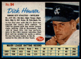 1962 Post Cereal #94 Dick Howser Ex-Mint  ID: 144292