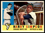 1960 Topps #180 Harry Simpson Ex-Mint ID: 196530 1960 Topps #180 Harry Simpson Ex-Mint ID: 196530