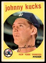 1959 Topps #289 Johnny Kucks EX++ Excellent++ 1959 Topps #289 Johnny Kucks EX++ Excellent++
