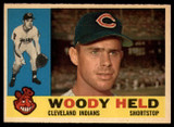 1960 Topps #178 Woodie Held Ex-Mint ID: 161997 1960 Topps #178 Woodie Held Ex-Mint ID: 161997