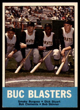 1963 Topps # 18 Smoky Burgess/Dick Stuart/Roberto Clemente/Bob Skinner Buc Blasters EX/NM  ID: 89141