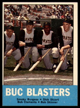 1963 Topps # 18 Smoky Burgess/Dick Stuart/Roberto Clemente/Bob Skinner Buc Blasters EX/NM  ID: 89140