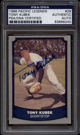 1988 Pacific Legends #29 Tony Kubek PSA/DNA Signed Auto NY Yankees Card