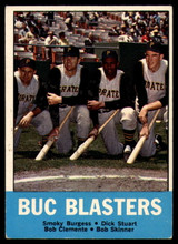 1963 Topps # 18 Smoky Burgess/Dick Stuart/Roberto Clemente/Bob Skinner Buc Blasters EX++  ID: 89142