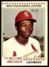 1978 O-Pee-Chee #236 Lou Brock RB NM-Mint 