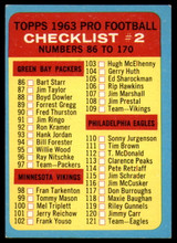 1963 Topps #170 Checklist UER EX/NM ID: 90922 1963 Topps #170 Checklist UER EX/NM ID: 90922