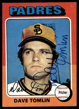 1975 Topps #578 Dave Tomlin Signed Auto Autograph RC Rookie