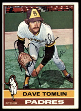 1976 Topps #398 Dave Tomlin Signed Auto Autograph 