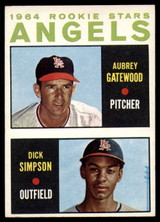 1964 Topps #127 Aubrey Gatewood/Dick Simpson Angels Rookies EX/NM RC Rookie