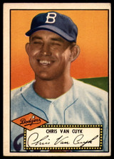 1952 Topps #53 Chris Van Cuyk VG Very Good Black Back RC Rookie